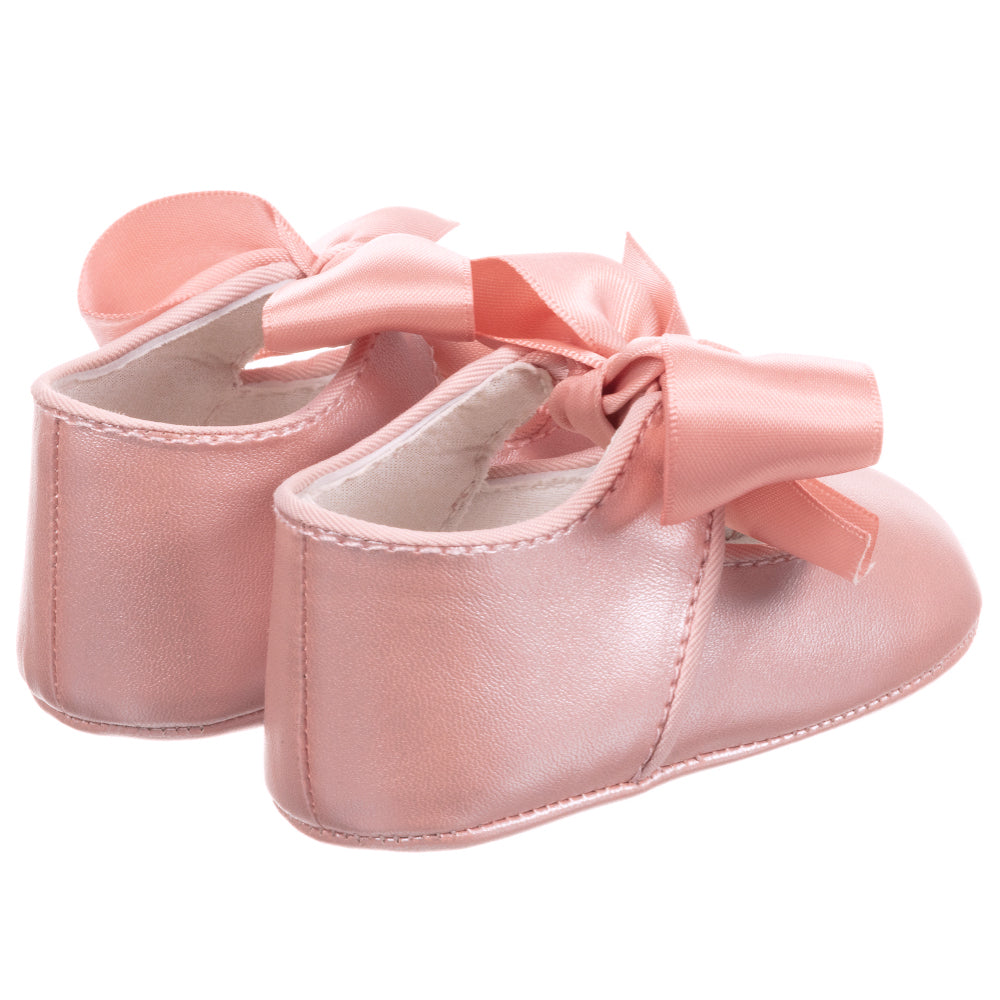 Rose Pink Ribbon Pre-Walker Shoes