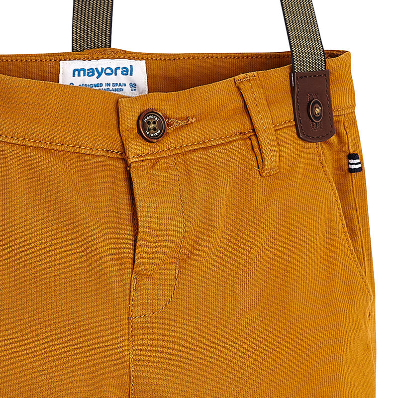 Mayoral Rust Chino Trousers with Suspenders