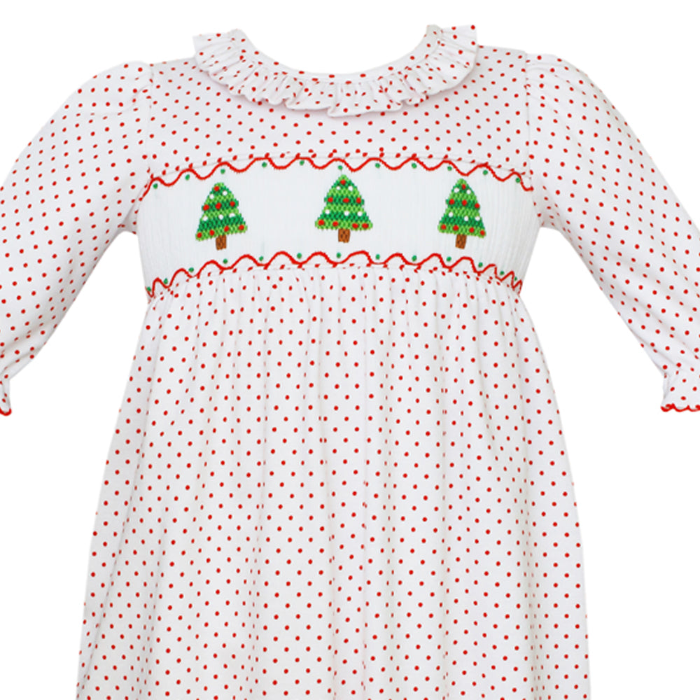 White &amp; Red Polka-Dot Christmas Tree Sack