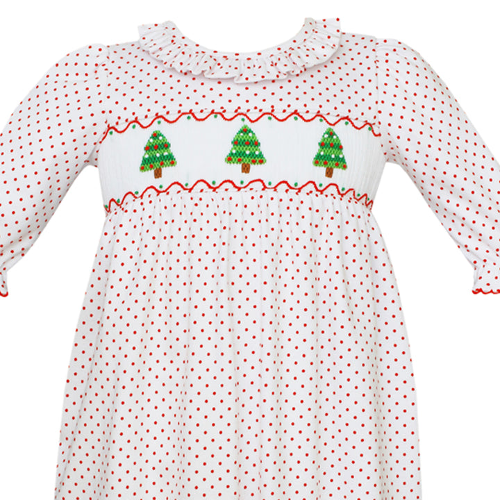 White &amp; Red Polka-Dot Christmas Tree Sack