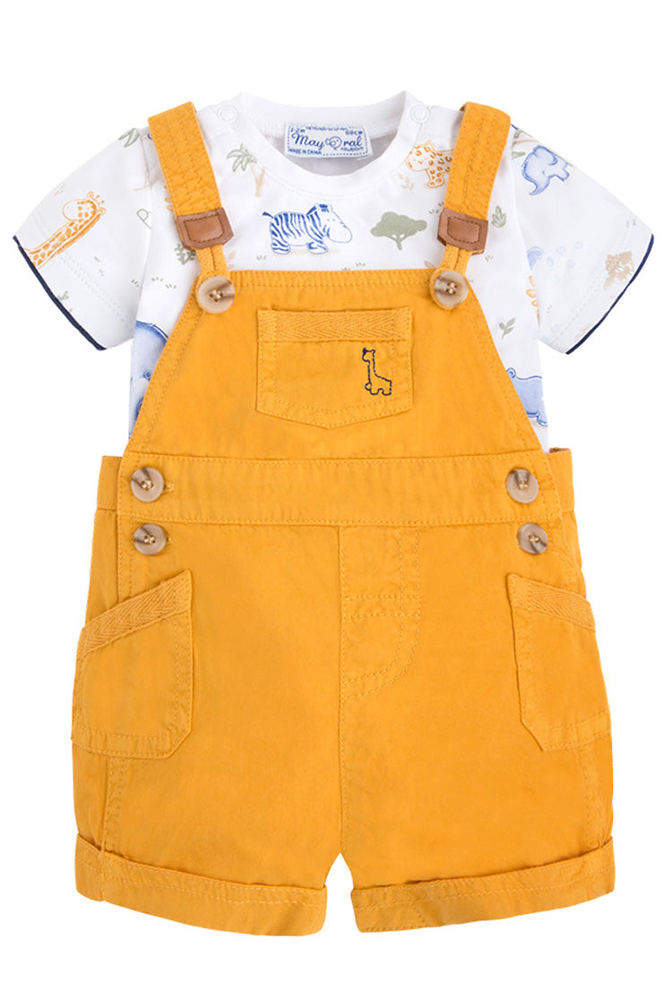 Mayoral - SAFARI DUNGAREES/T-SHIRT SET - kkgivingtree