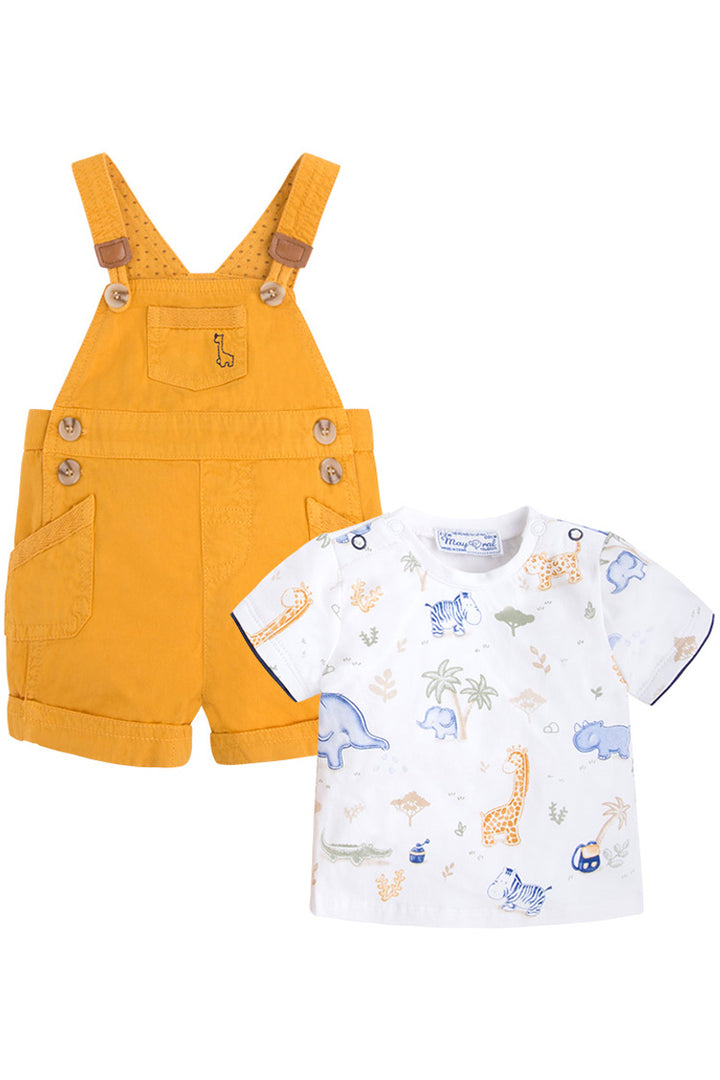 Mayoral - SAFARI DUNGAREES/T-SHIRT SET - kkgivingtree