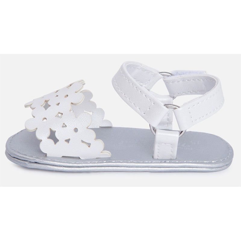 White Floral Sandals