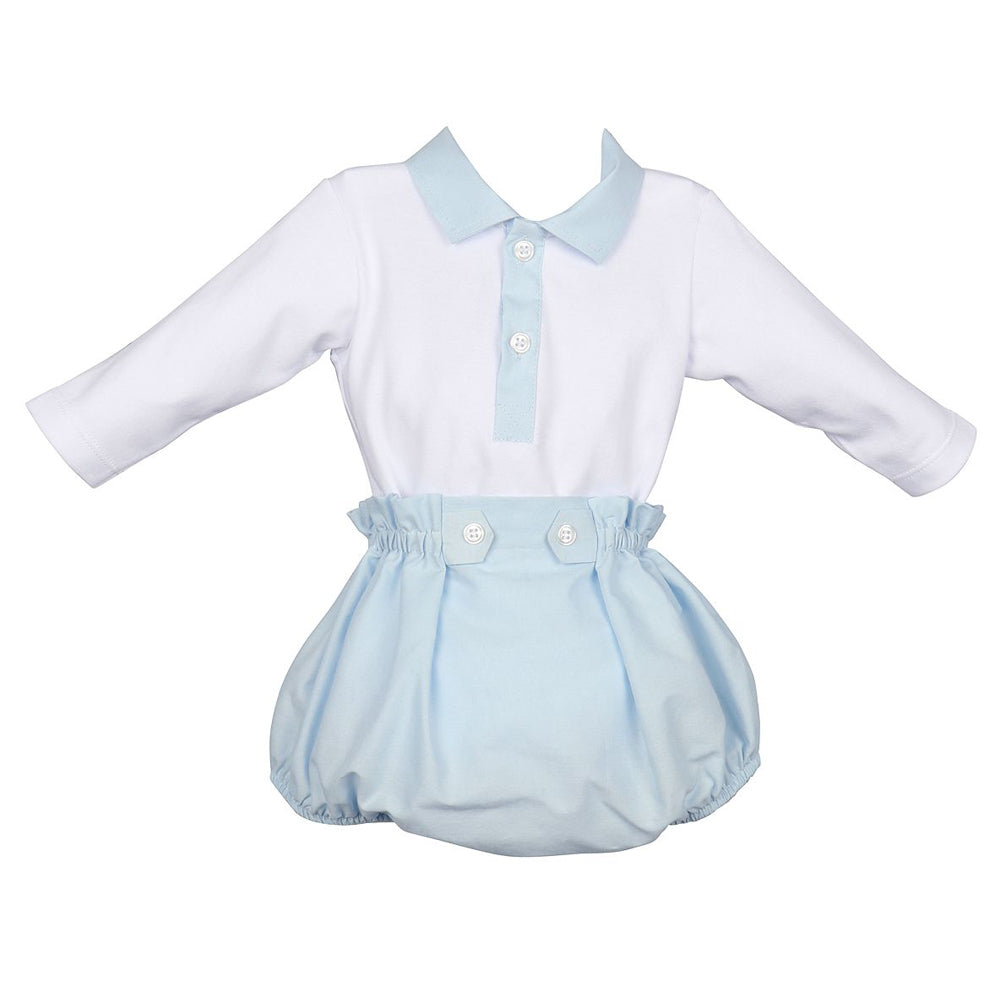 Blue Two Piece Bodysuit & Bottoms