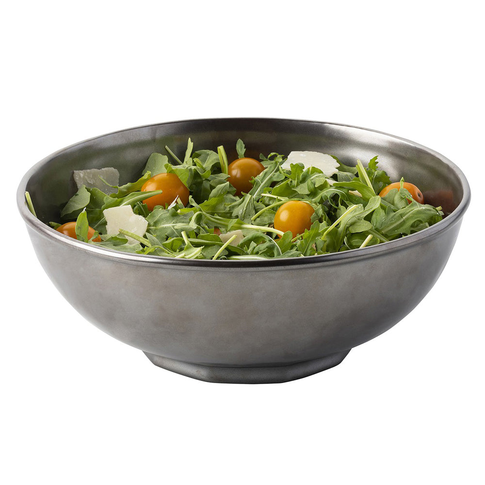Pewter Stoneware 10" Serving Bowl