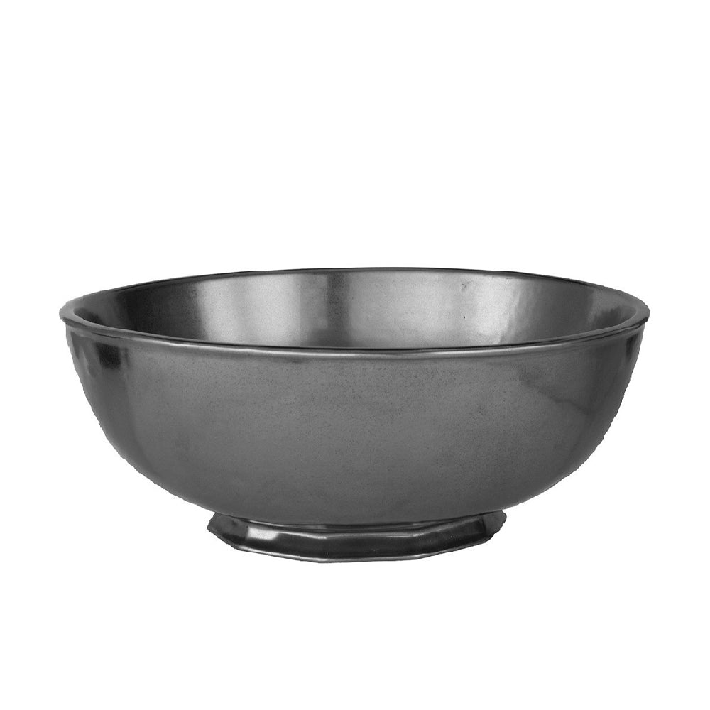 Pewter Stoneware 10" Serving Bowl