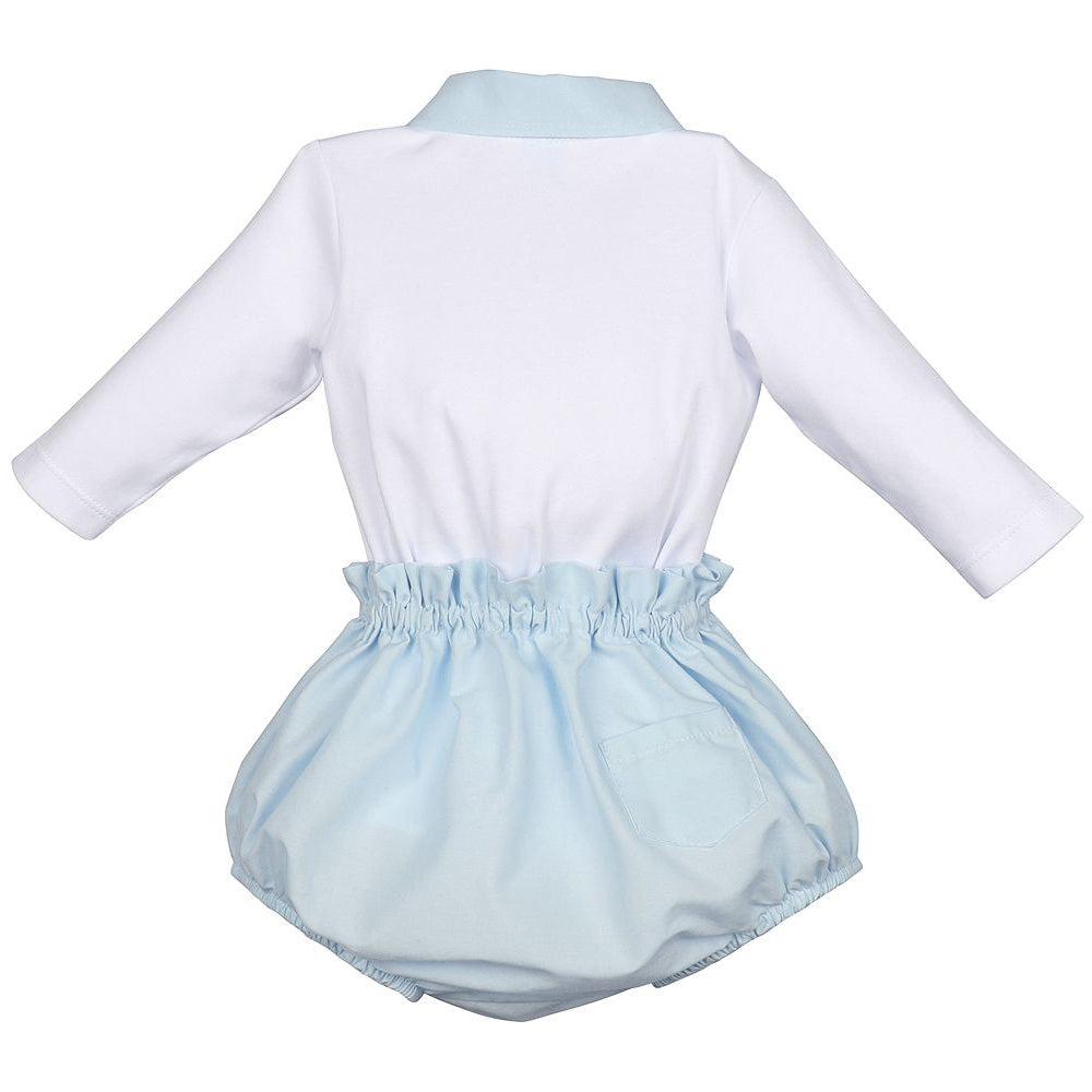Blue Two Piece Bodysuit & Bottoms