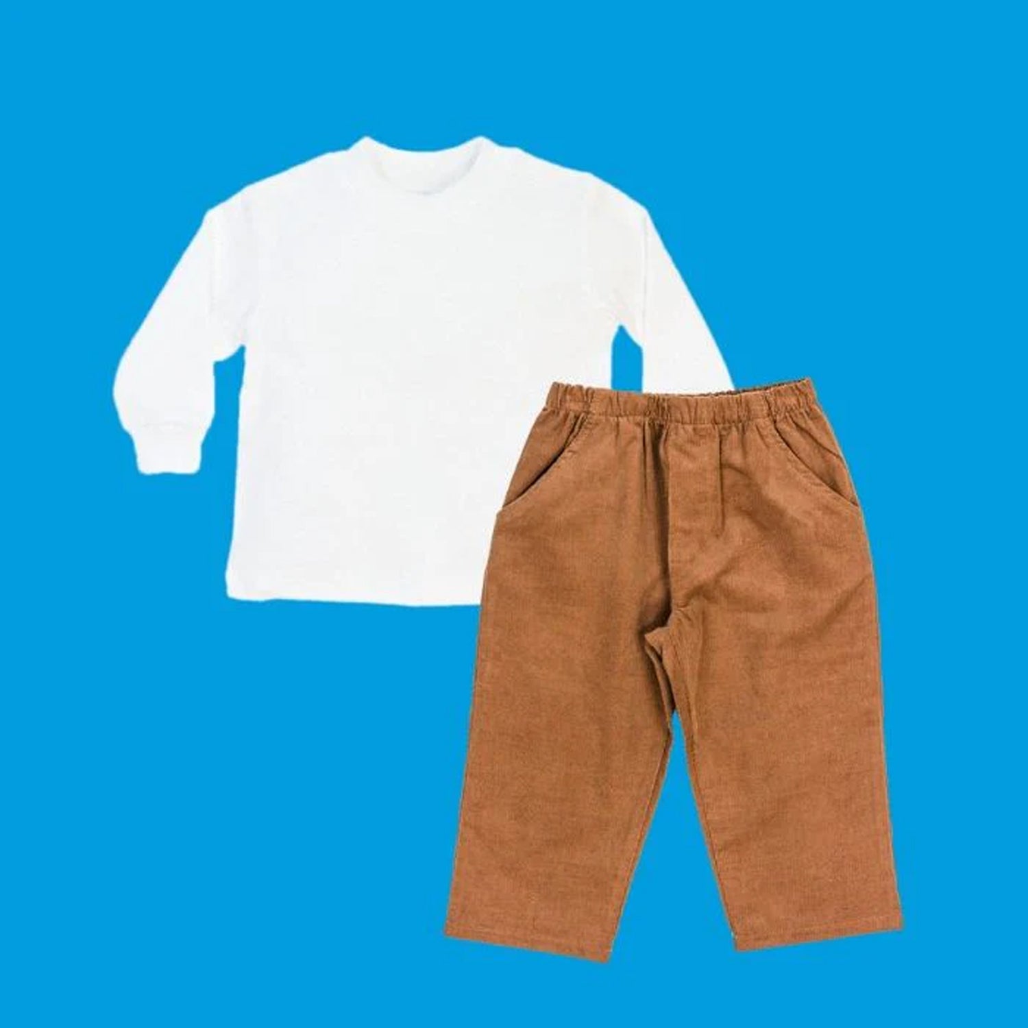 Chocolate Brown Corduroy Elastic Pant