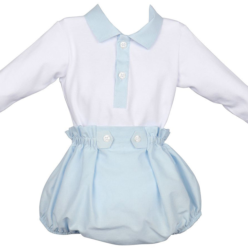 Blue Two Piece Bodysuit & Bottoms