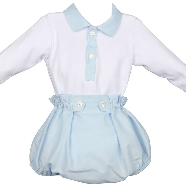 Blue Two Piece Bodysuit & Bottoms