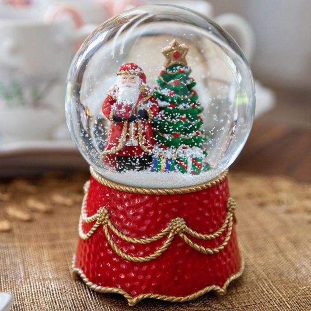 Berry &amp; Thread Santa Musical Snow Globe