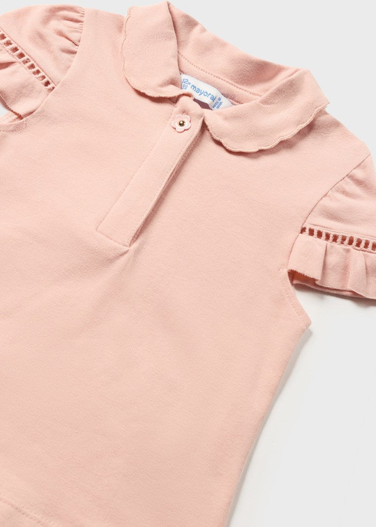 Light Pink Short Sleeve Girls Polo