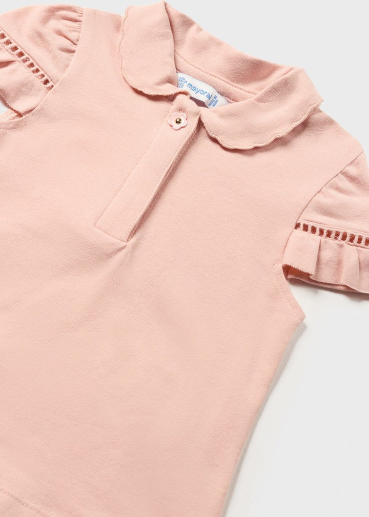 Light Pink Short Sleeve Girls Polo