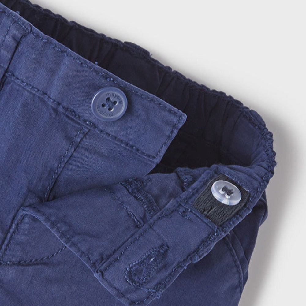 Navy Blue Twill Shorts