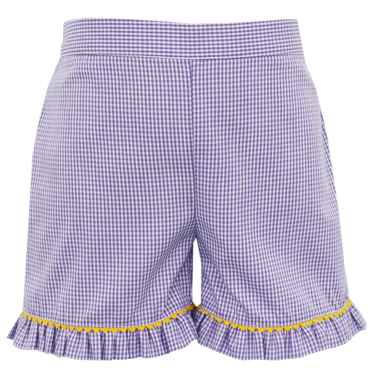 Purple Gingham Cheerleader Shorts