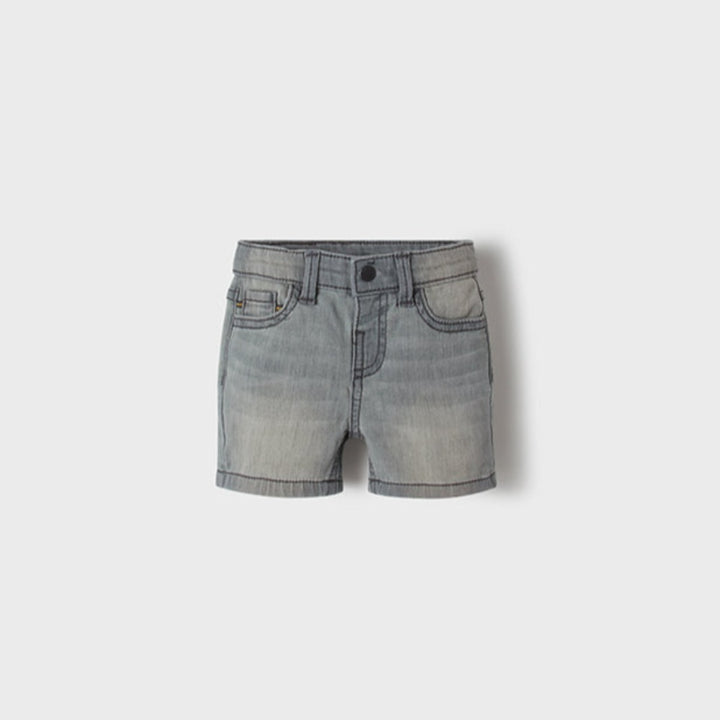 Light Grey Soft Denim Bermuda Shorts