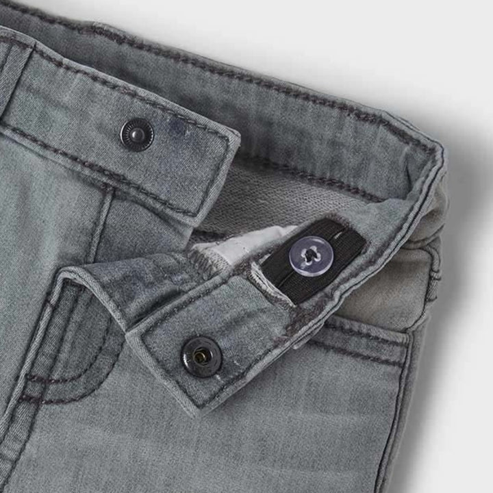 Light Grey Soft Denim Bermuda Shorts