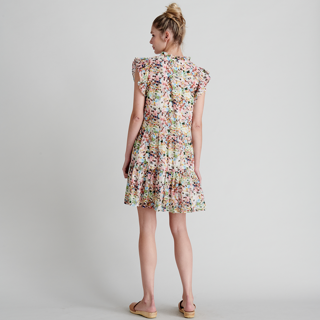 Watercolor Brush Womens Kalani Dress