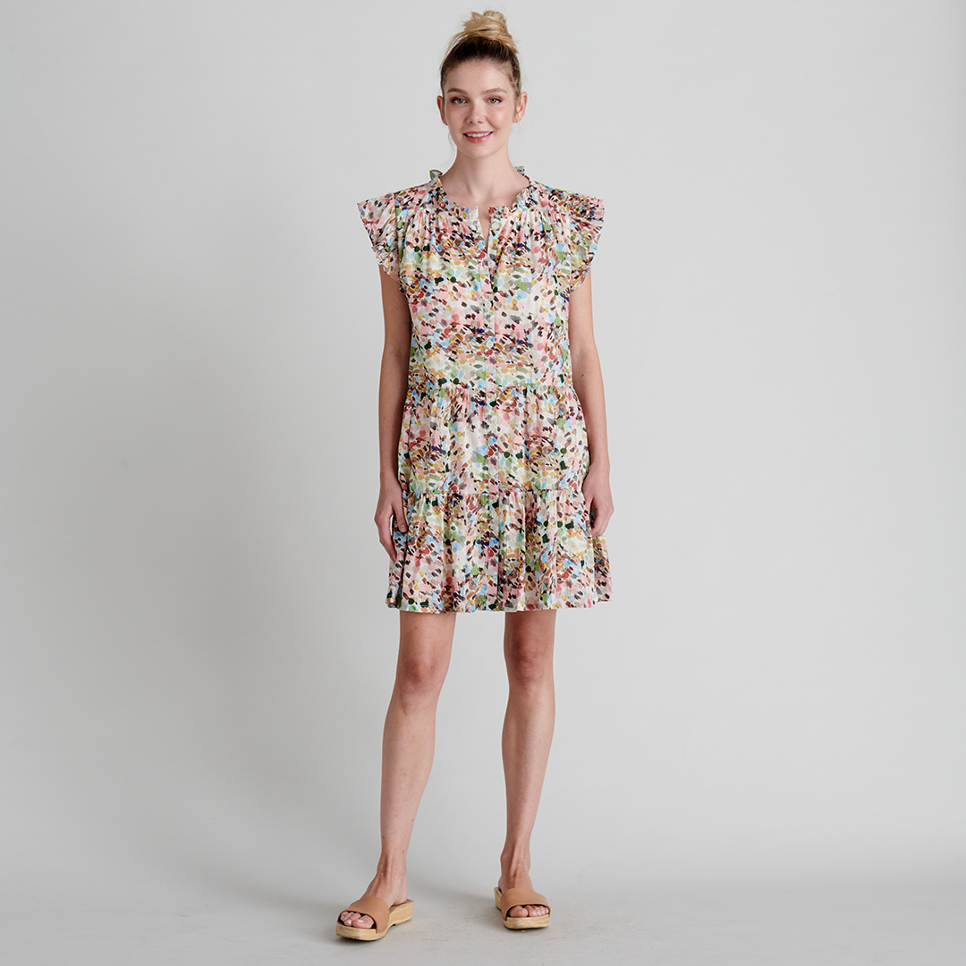Watercolor Brush Womens Kalani Dress