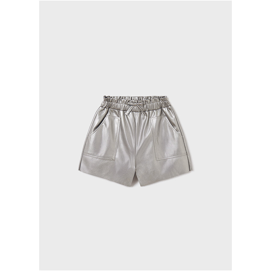 Steel Leatherette Shorts