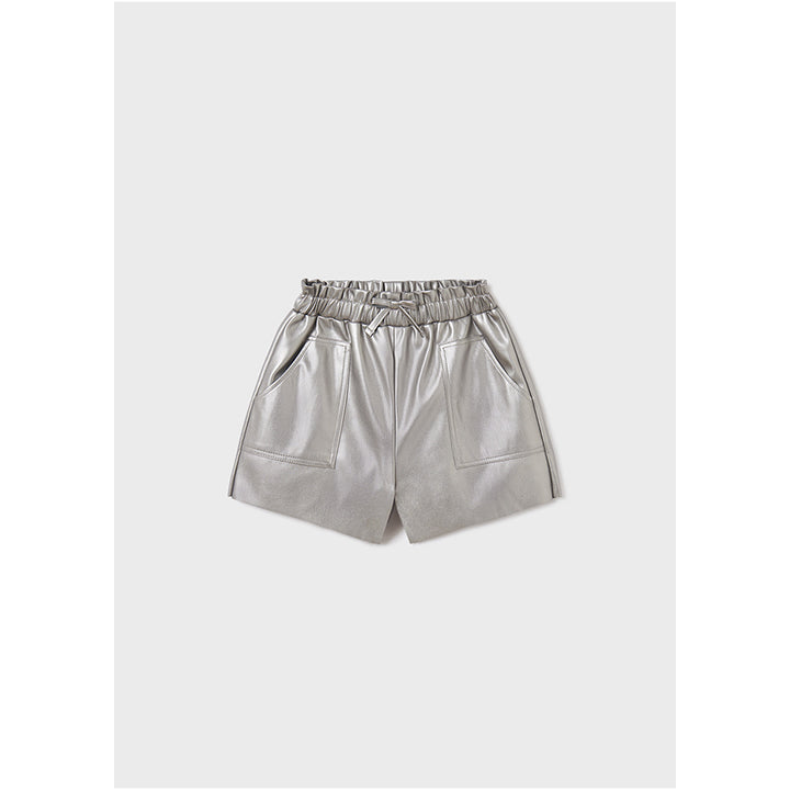 Steel Leatherette Shorts