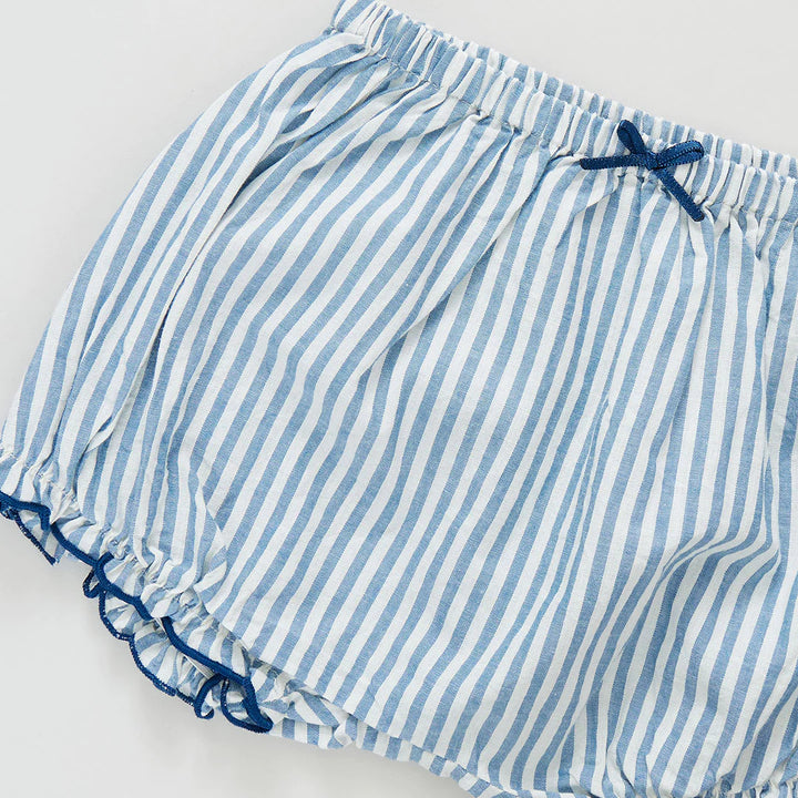 Blue Skinny Stripe Baby Girls Stella 2-Piece Set