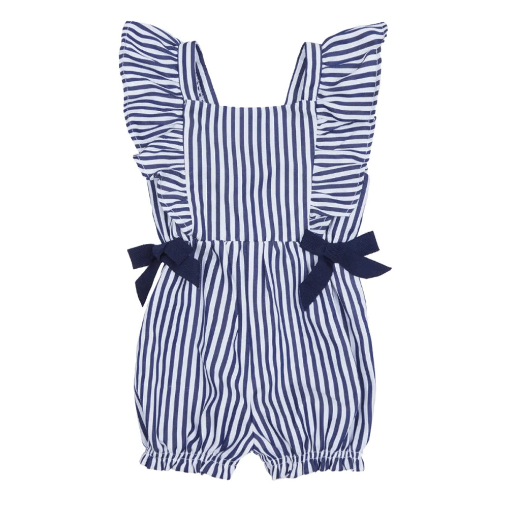 Stripe Flutter Sleeve Romper