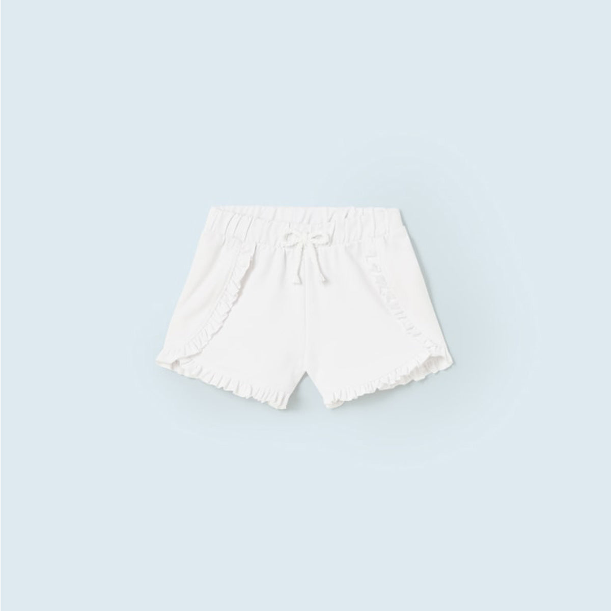 White Knit Basic Shorts