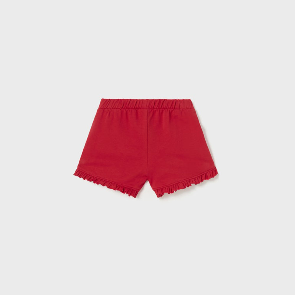 Red Knit Basic Shorts