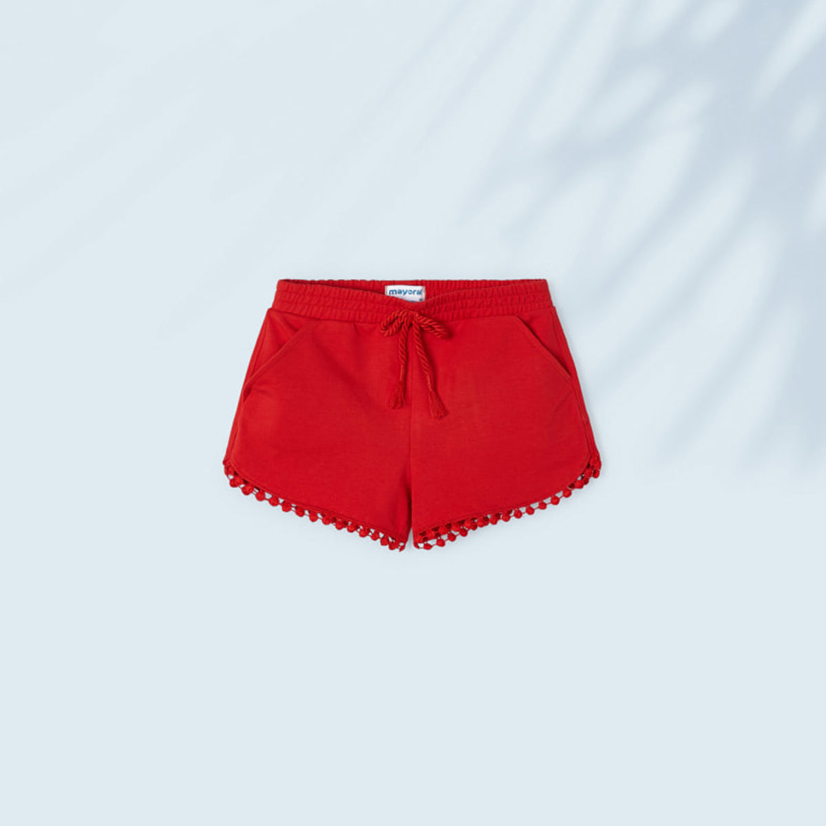 Red Cotton Jersey Shorts