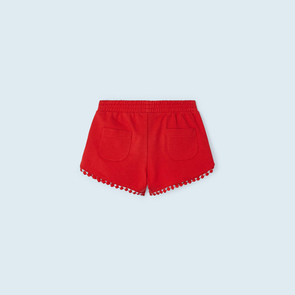 Red Cotton Jersey Shorts