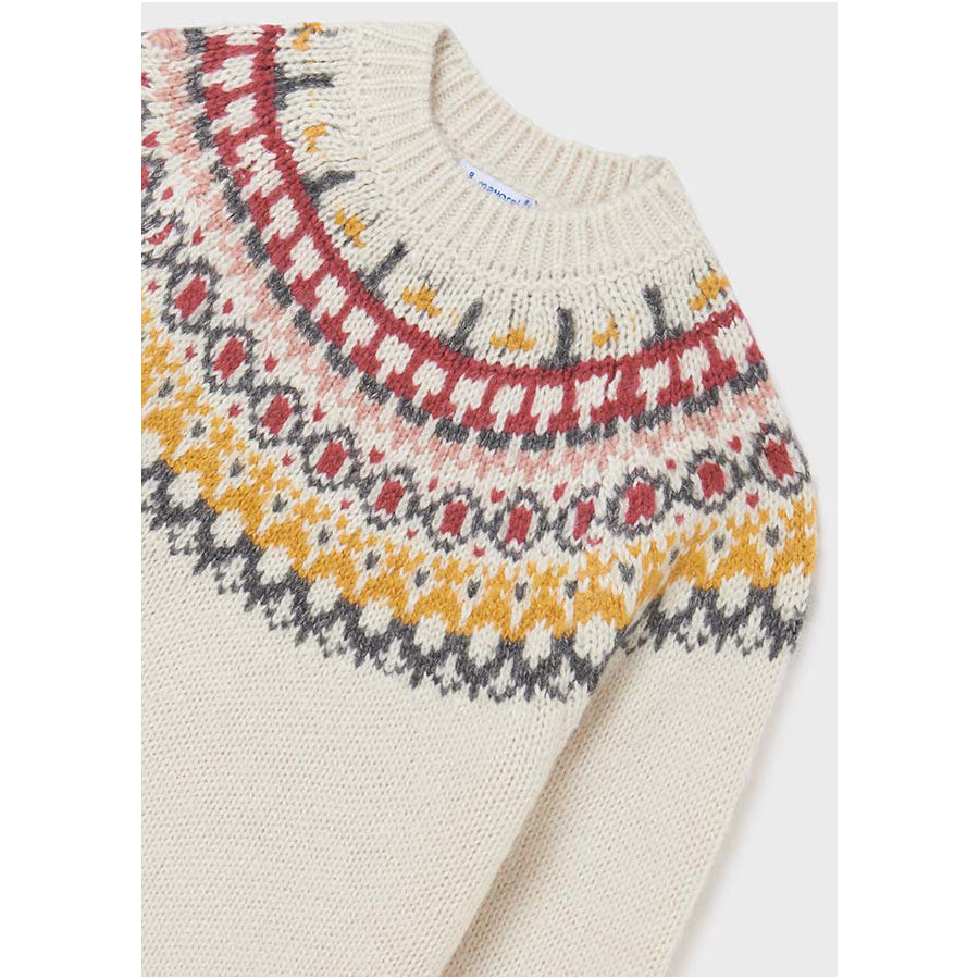Chickpea Knitted Jacquard Sweater