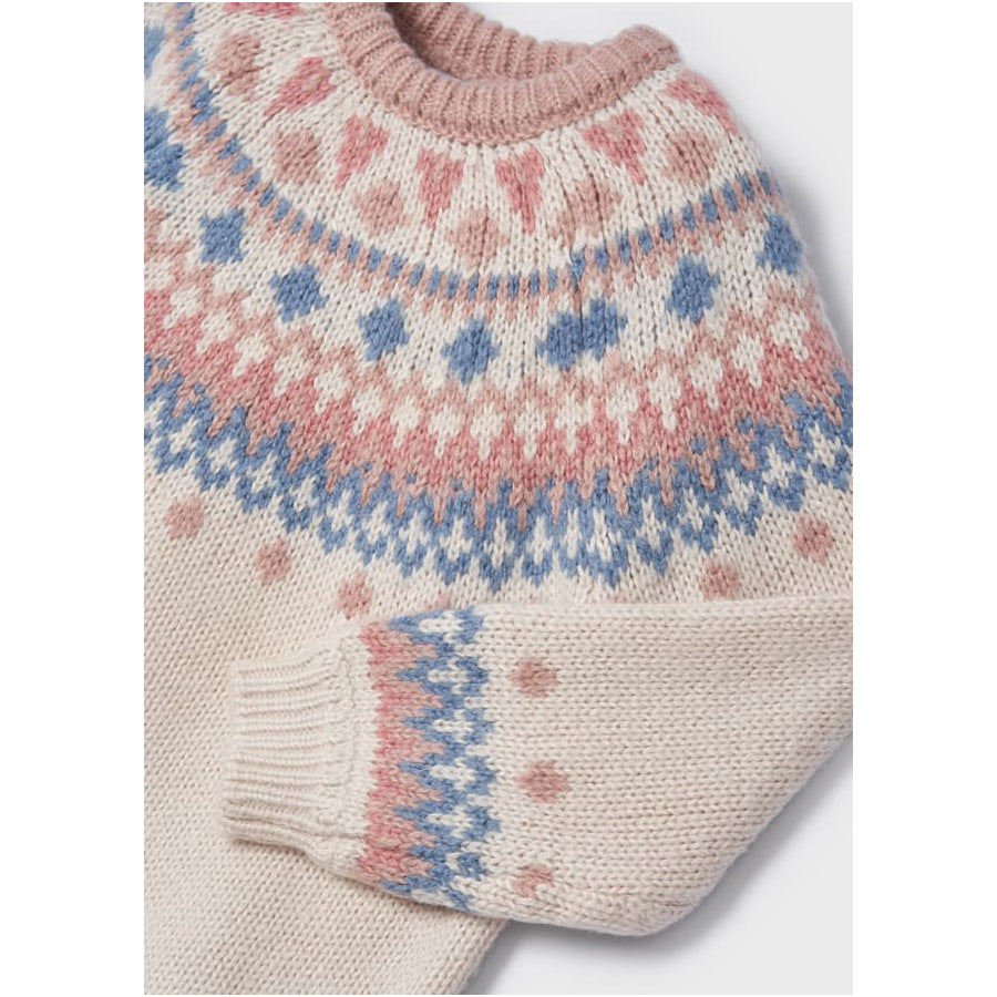 Beige Jacquard Sweater