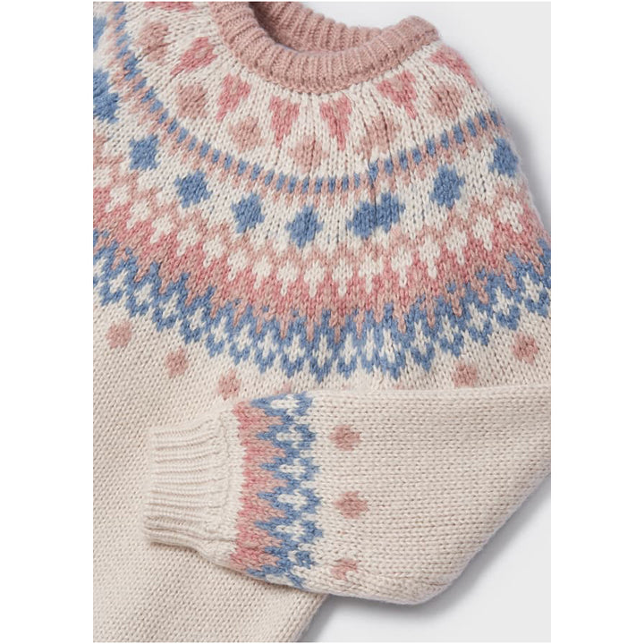 Beige Jacquard Sweater