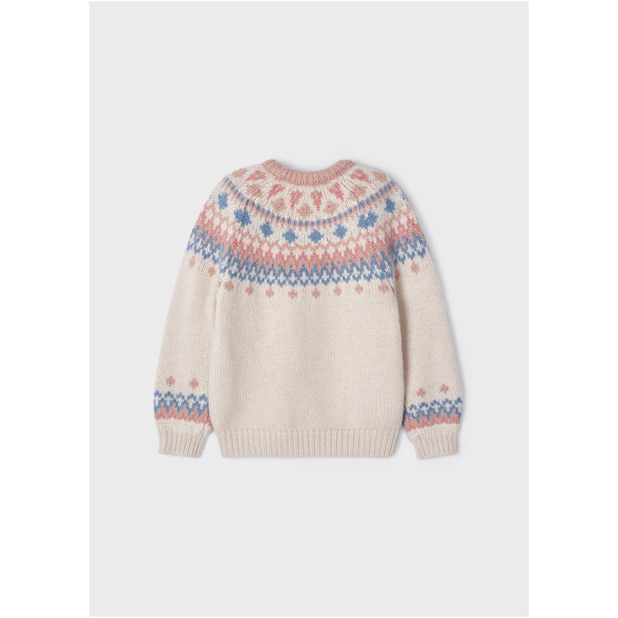 Beige Jacquard Sweater