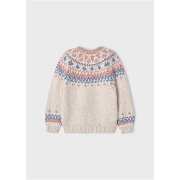 Beige Jacquard Sweater