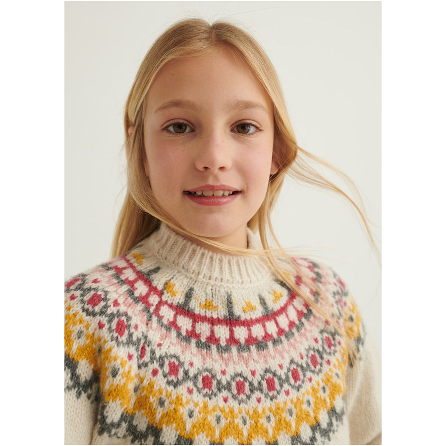 Chickpea Knitted Jacquard Sweater