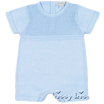 Sweet Blue Fine Knit Short Playsuit
