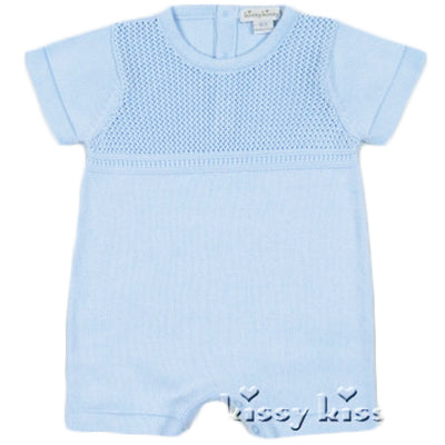 Sweet Blue Fine Knit Short Playsuit