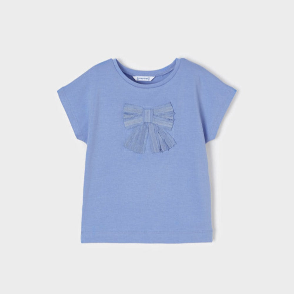 Capri Blue T-Shirt With Bow