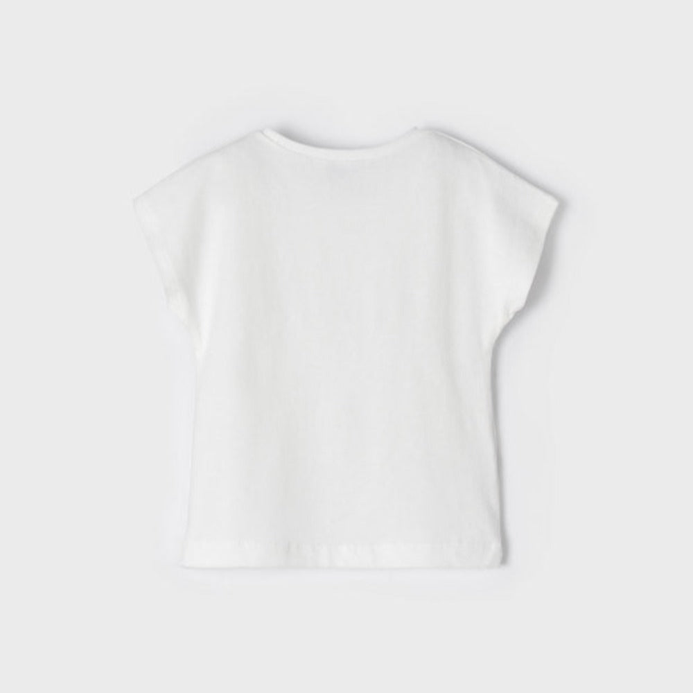 White T-Shirt With Bow