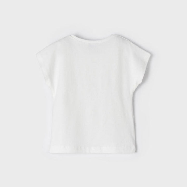 White T-Shirt With Bow