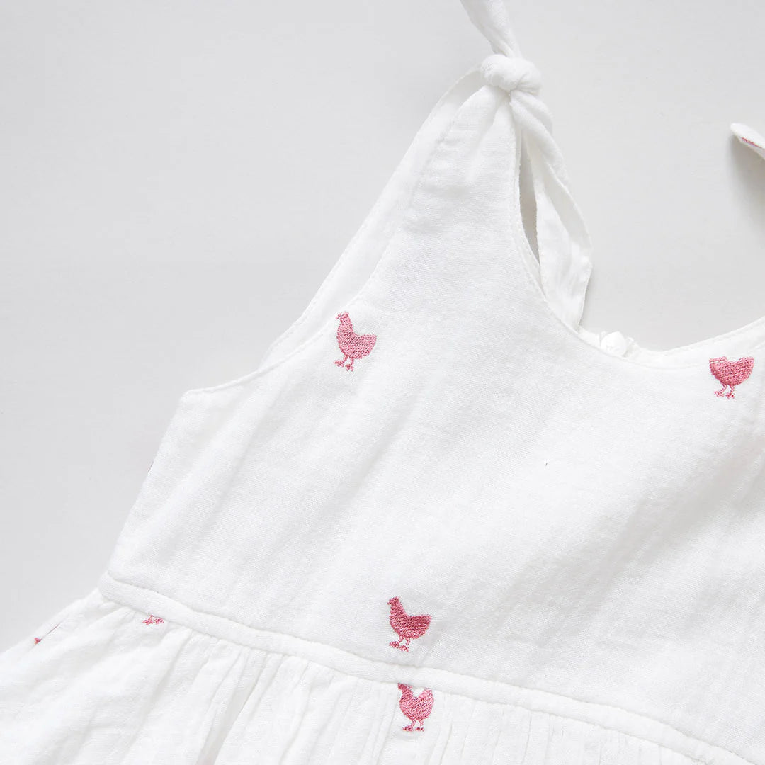 Pink Chickens Girls Taylor Dress