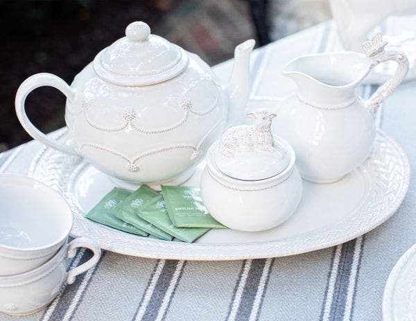 Berry & Thread Whitewash Teapot