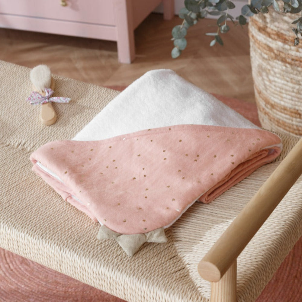 Pink & Polka Dot Hooded Towel