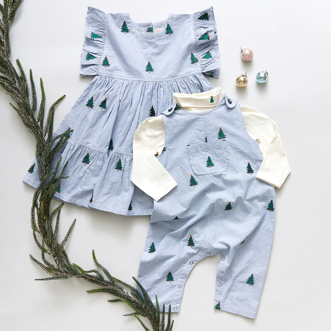 Tree Embroidery Girls Kit Dress