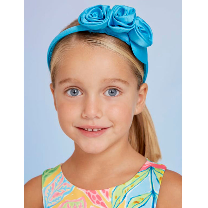 Turquoise Flower Mikado Headband