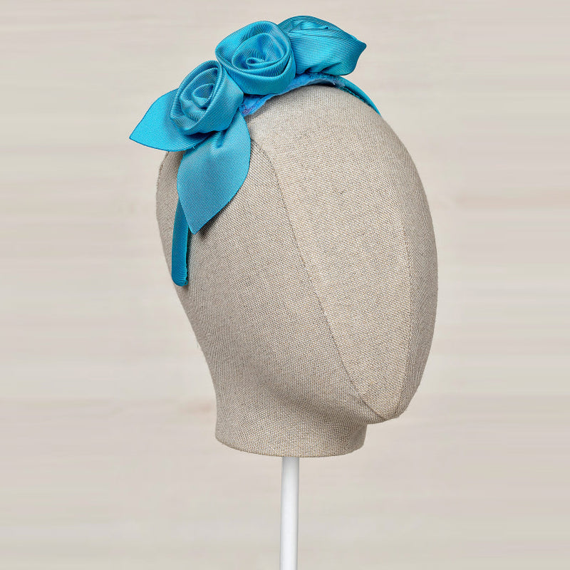 Turquoise Flower Mikado Headband