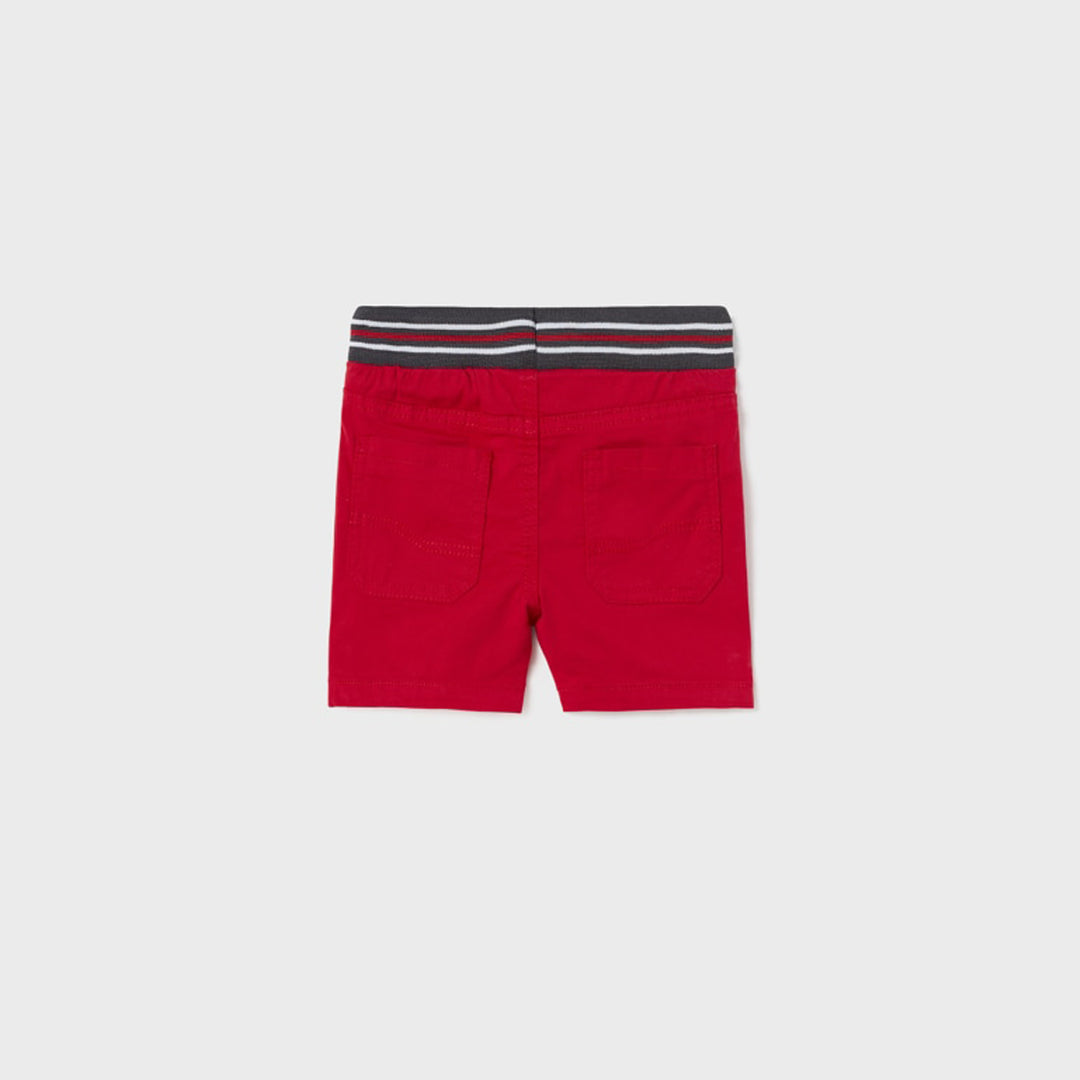 Red Twill Bermuda Shorts
