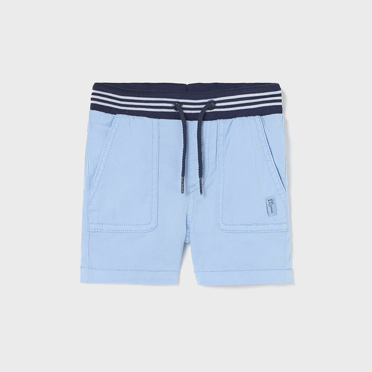 Light Blue Twill Bermuda Shorts